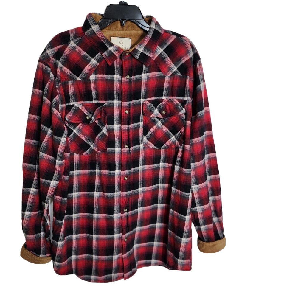 Legendary Whitetails Mens Shirt XLT Stockyard Shotgun Western Flannel Pearl Snap